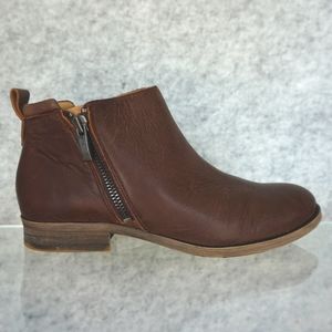 Franco sarto - brown leather ankle boots - keegan